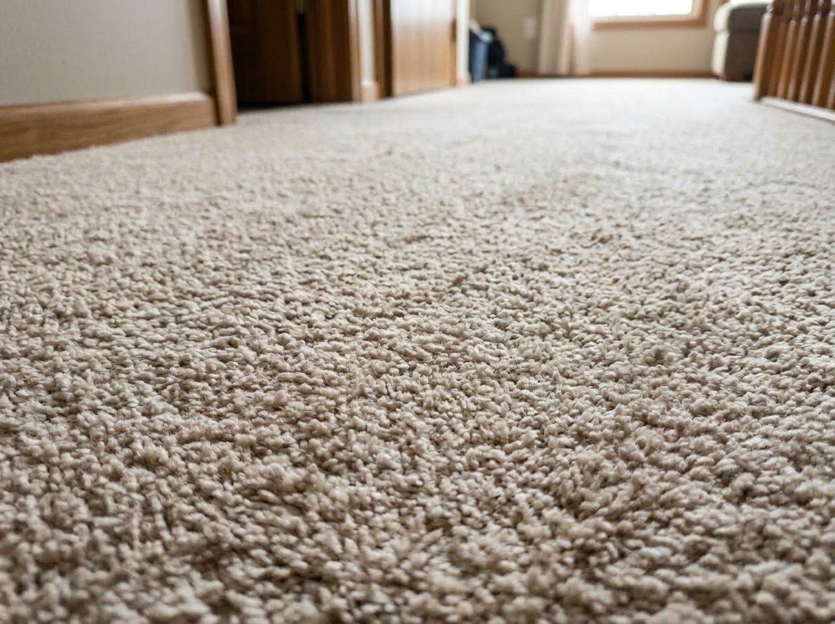 Hallway carpet clean and fresh without mud tracks